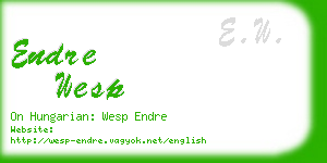 endre wesp business card